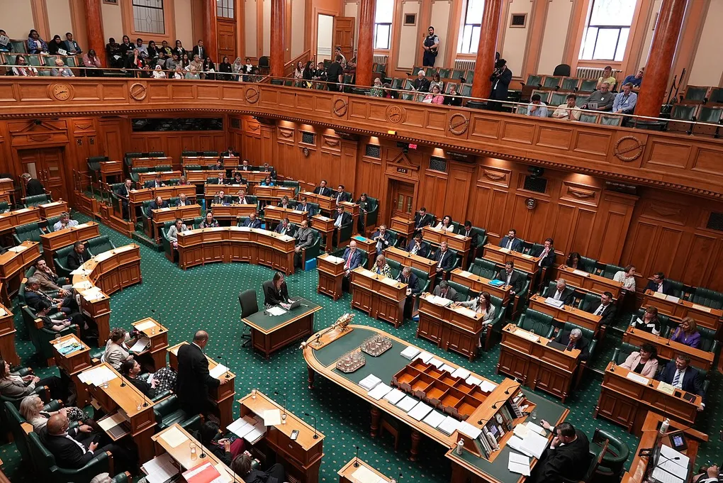 The New Zealand House of Representatives in session, 2025