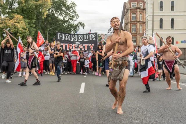Waitangi Day Hīkoi, Ōtepoti Dunedin, Aotearoa NZ, Tues. 6 Feb. 2024